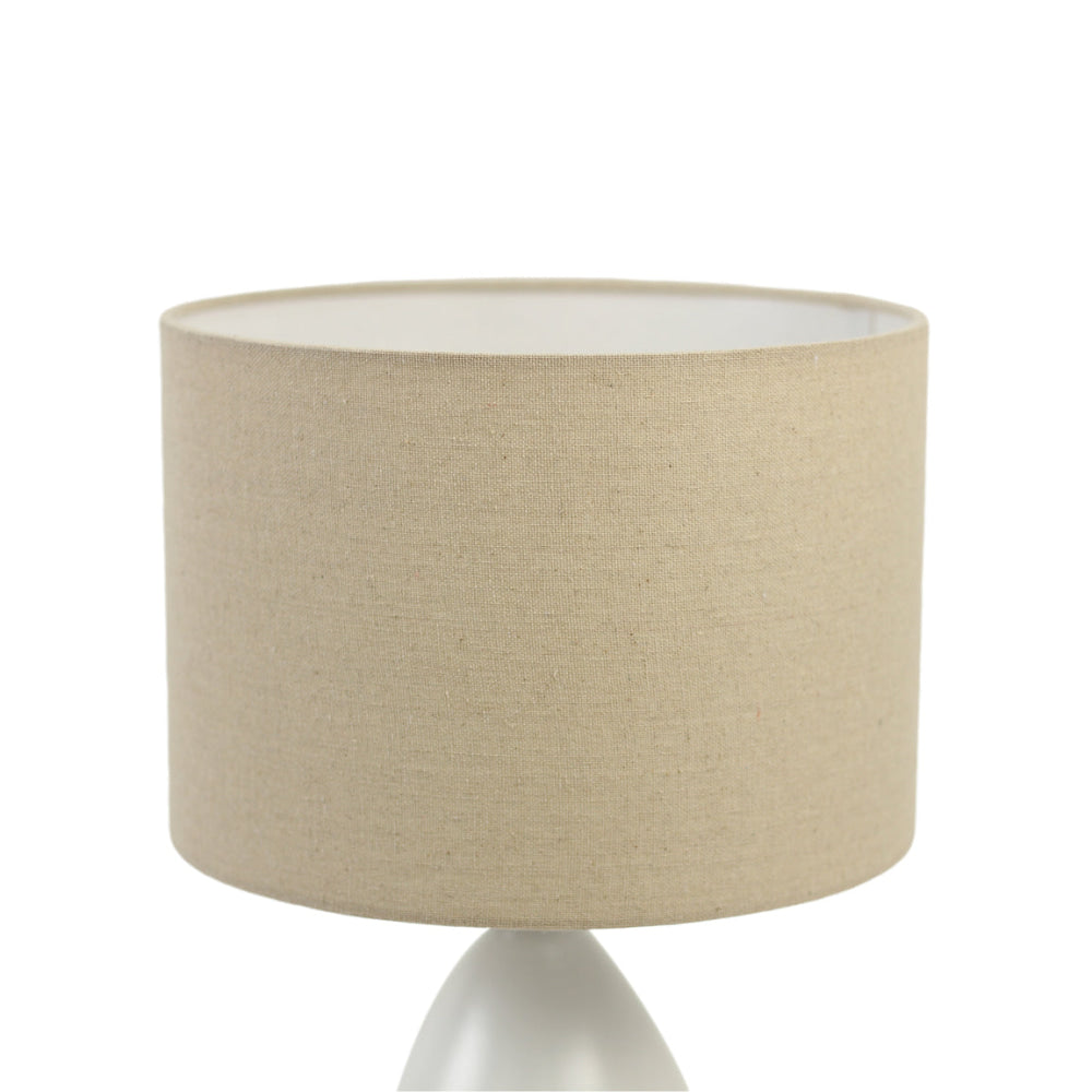 Luz Modern Metal Base Table Desk Light Lamp Fabric Shade White Fast shipping On sale