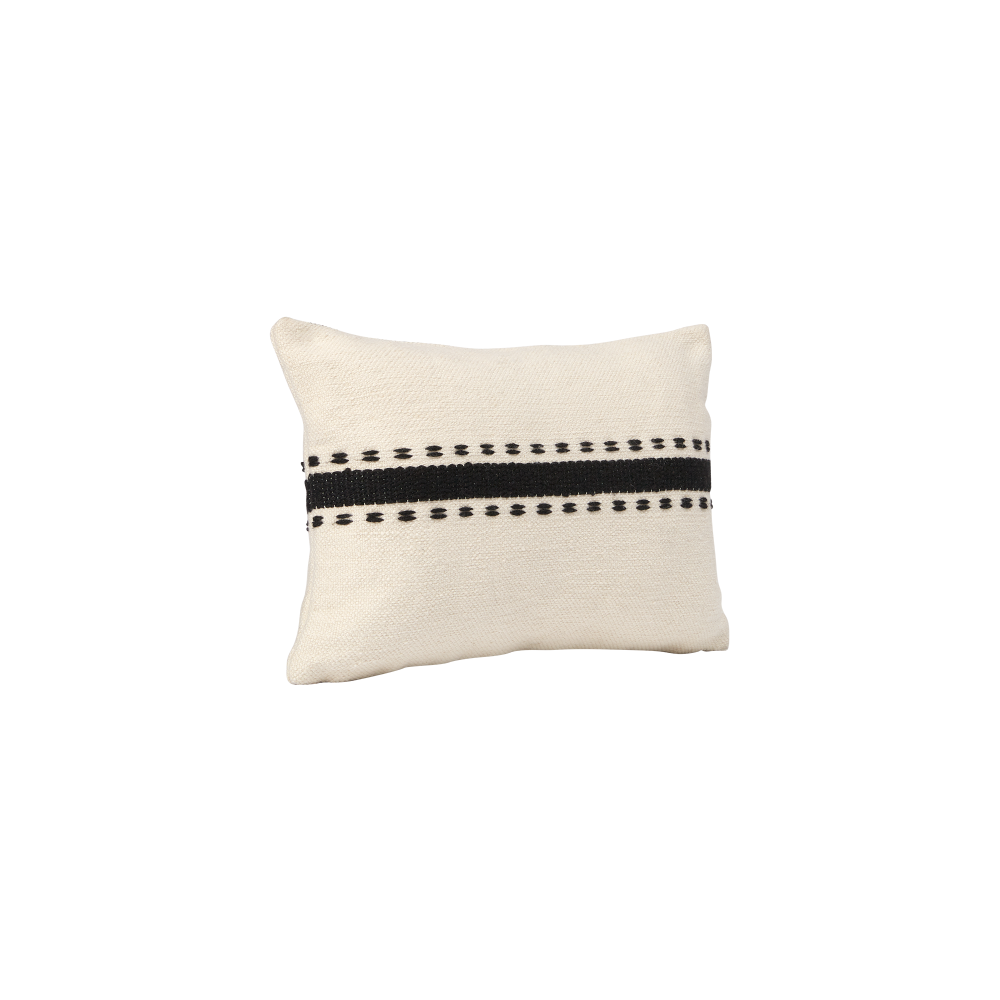Madre Indoor / Outdoor Decorative Cushion Pillow Black and Cream Fast shipping On sale