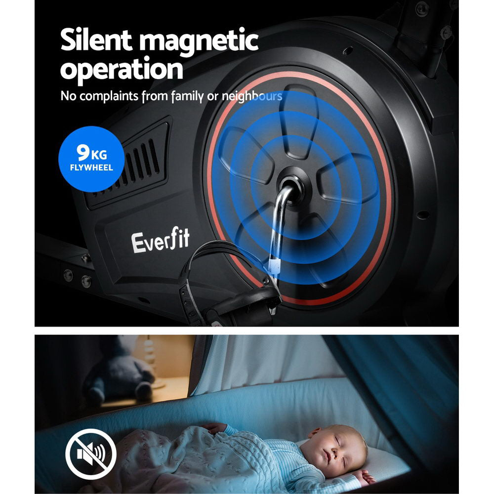 Magnetic Recumbent Exercise Bike Fitness Trainer Home Gym Equipment Black Sports & Fast shipping On sale