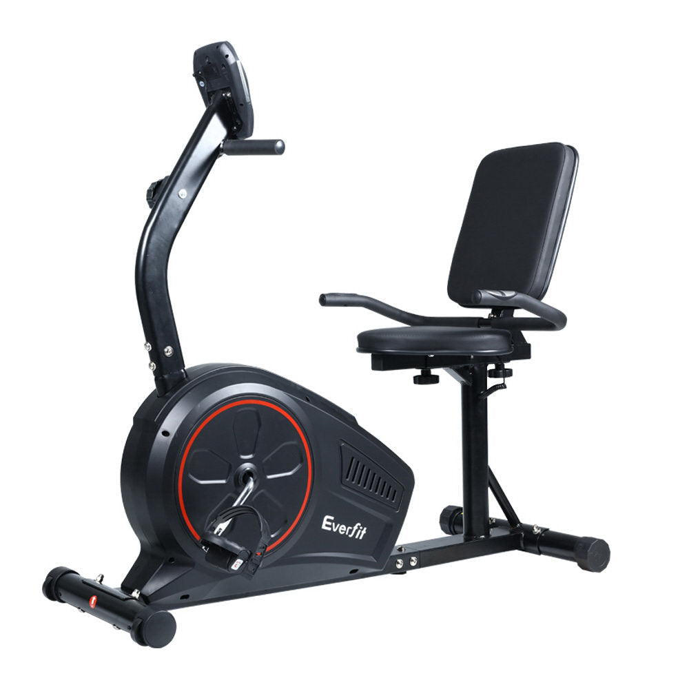 Magnetic Recumbent Exercise Bike Fitness Trainer Home Gym Equipment Black Sports & Fast shipping On sale