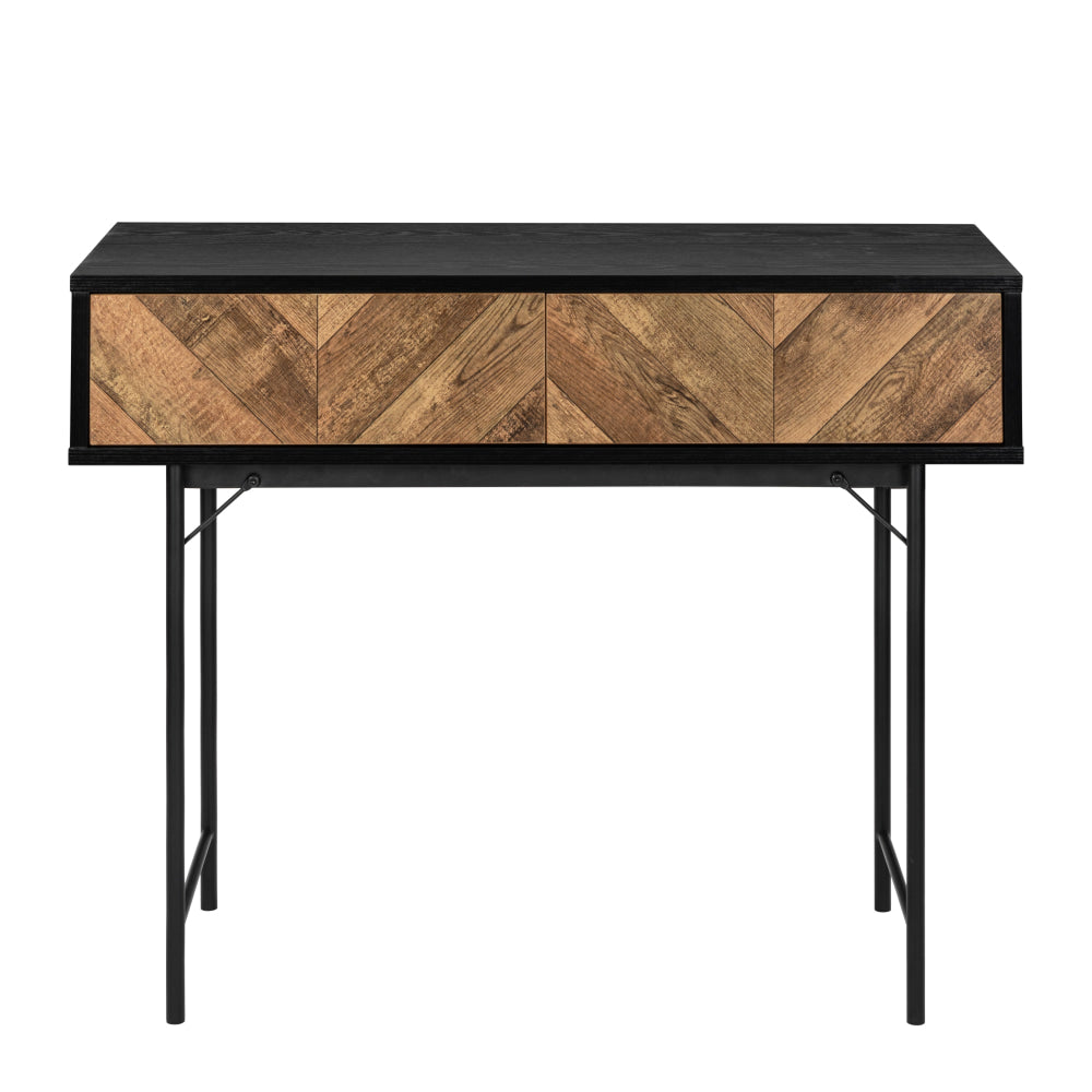 Magnus Hall Console Hallway Table 2-Drawers Walnut/Black Fast shipping On sale