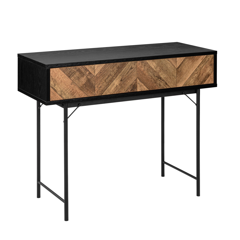 Magnus Hall Console Hallway Table 2-Drawers Walnut/Black Fast shipping On sale