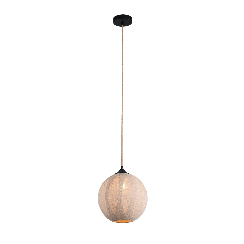 Shape Round Shade Momentous Living - Malena Modern Glass Fabric Round Shape Shade Hanging ...