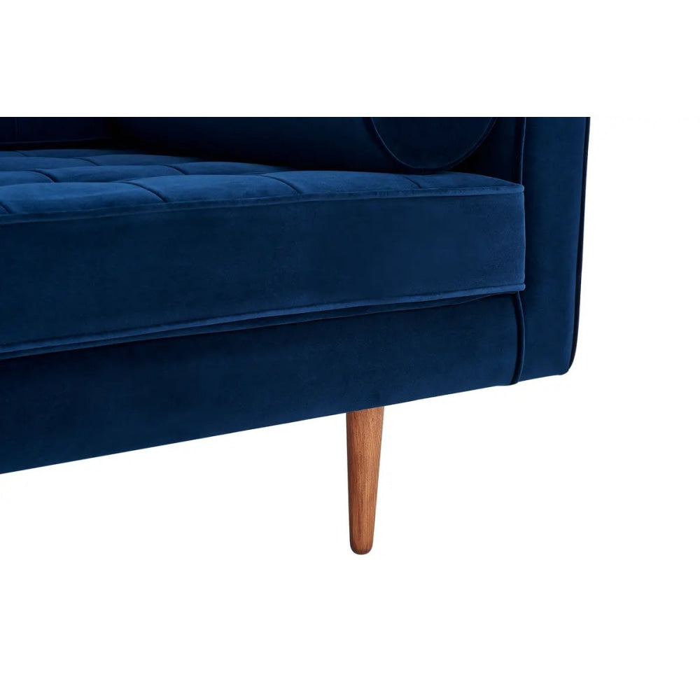 Marcella Velvet 3 Seater Sofa Navy Sofas Fast shipping On sale