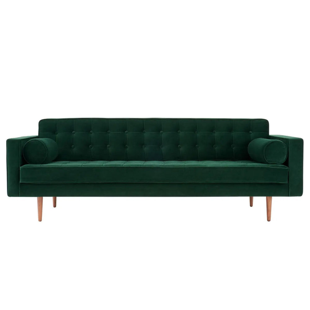 Marcella Velvet 3 Seater Sofa Navy Sofas Fast shipping On sale