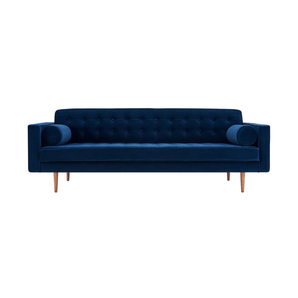 Marcella Velvet 3 Seater Sofa Navy Sofas Fast shipping On sale