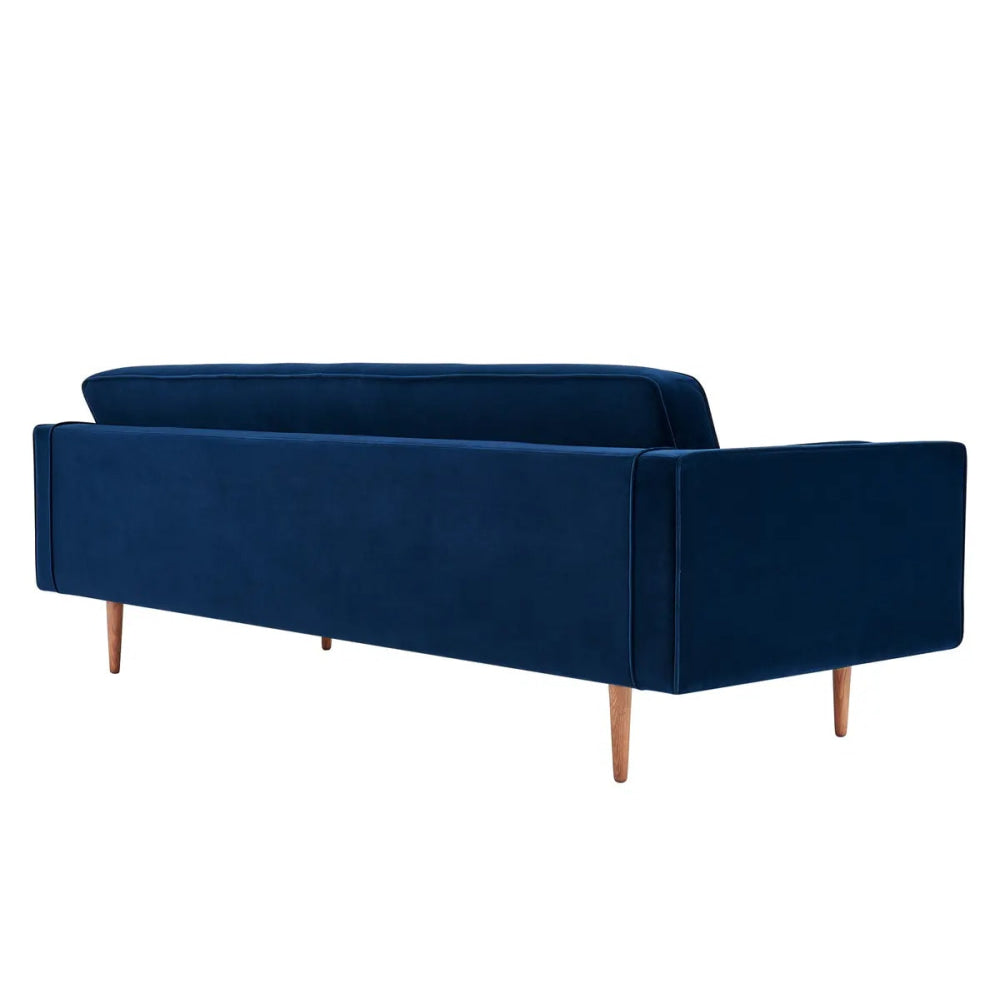 Marcella Velvet 3 Seater Sofa Navy Sofas Fast shipping On sale