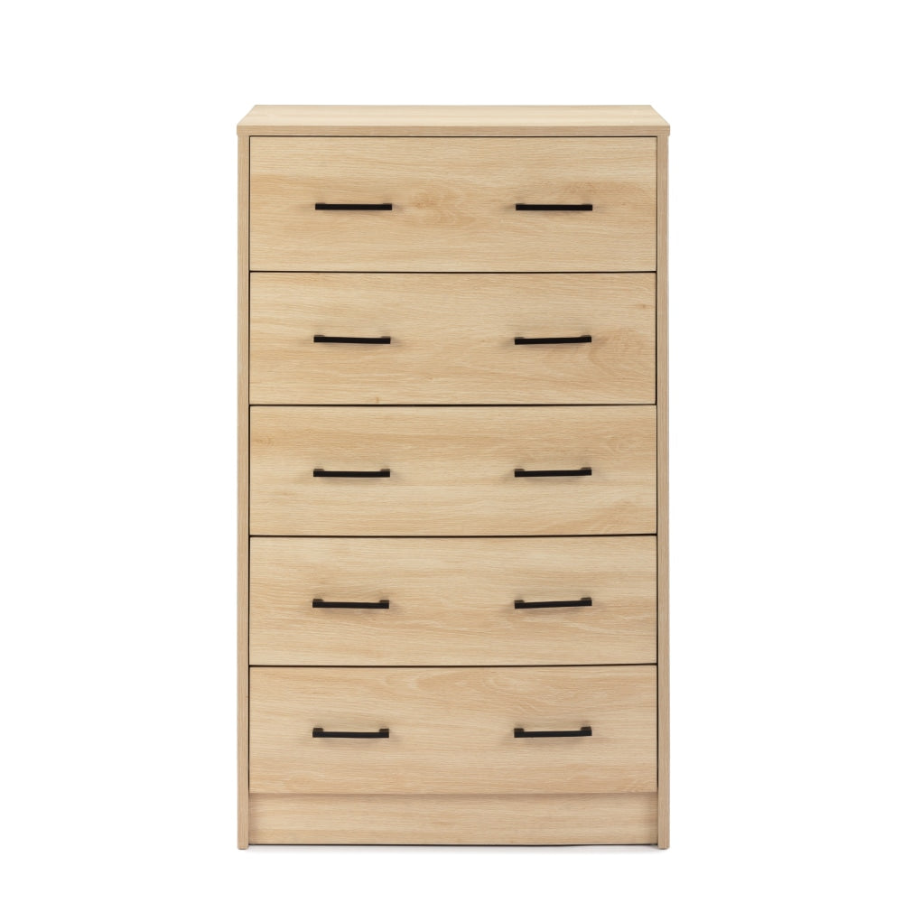 Marcus Wooden Chest Of 5-Drawers Tallboy Storage Cabinet Oak Drawers Fast shipping On sale