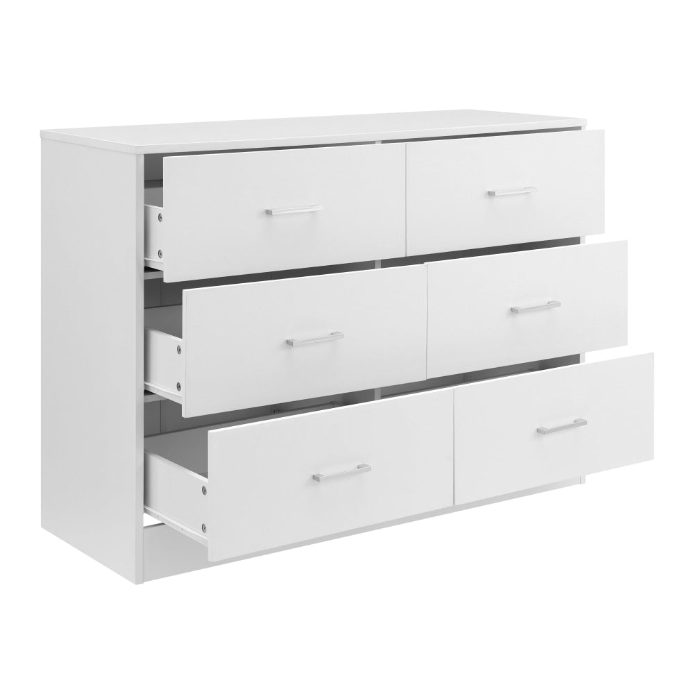 Marcus Wooden Chest Of 6-Drawers Dresser Storage Cabinet White Drawers Fast shipping On sale