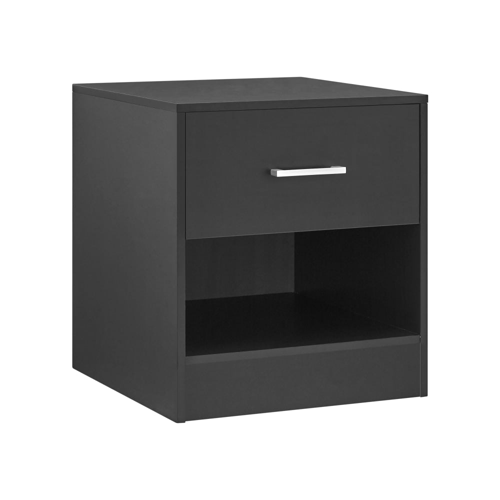 Marcus Wooden Nightstand Bedside Table W/ 1-Drawer Black Fast shipping On sale