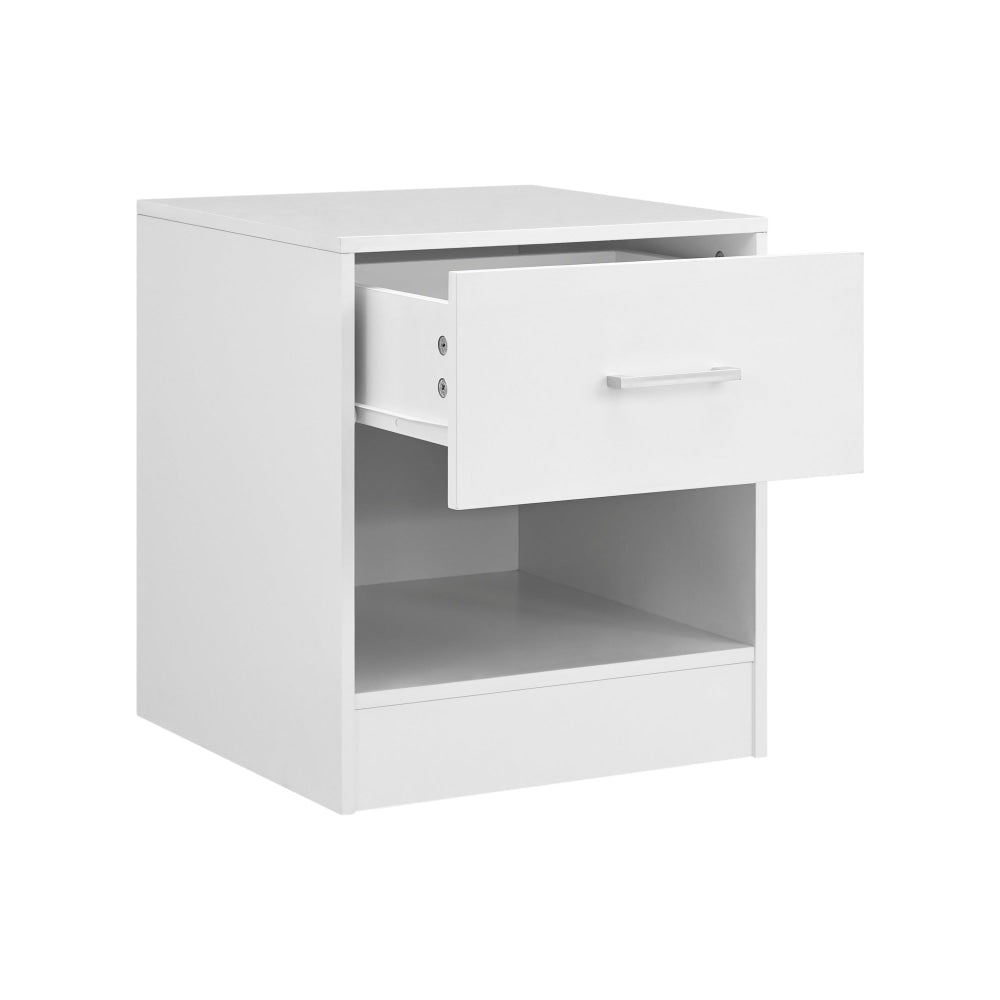 Marcus Wooden Nightstand Bedside Table W/ 1-Drawer White Fast shipping On sale