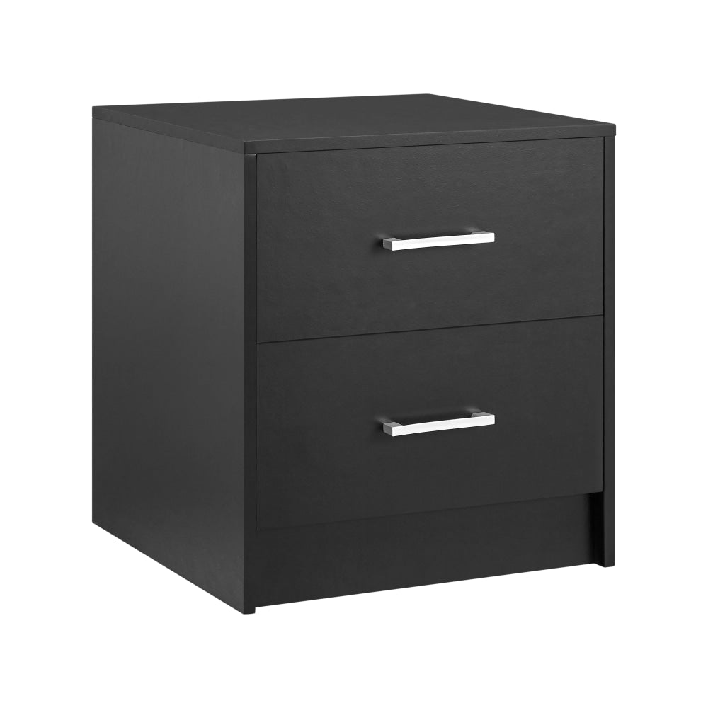 Marcus Wooden Nightstand Bedside Table W/ 2-Drawer Black Fast shipping On sale