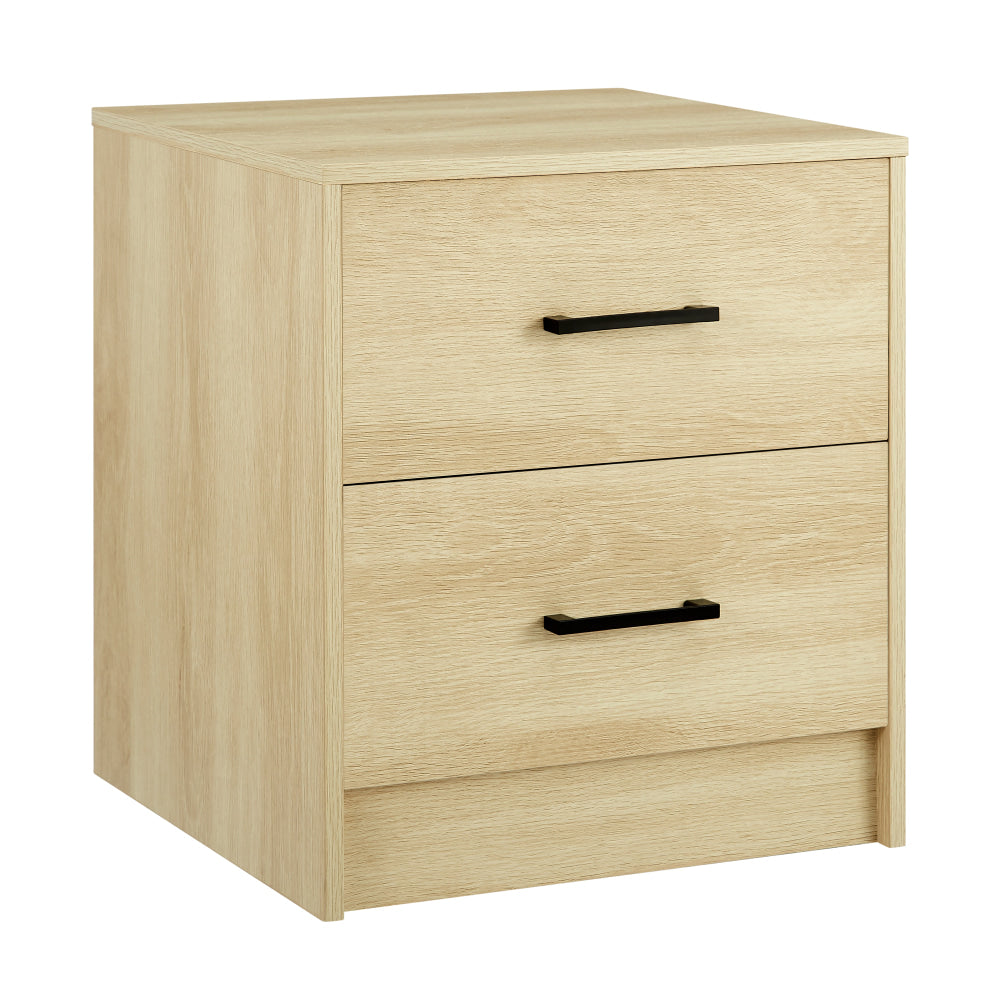 Marcus Wooden Nightstand Bedside Table W/ 2-Drawer Oak Fast shipping On sale