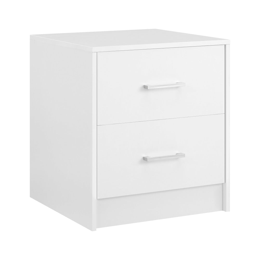 Marcus Wooden Nightstand Bedside Table W/ 2-Drawer White Fast shipping On sale