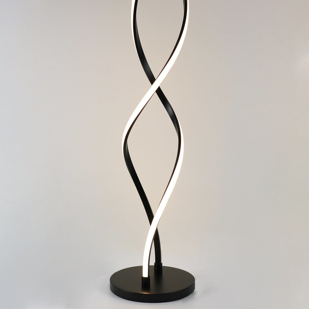 Margaret LED Modern Elegant Spiral Floor Lamp Reading Light - Black Fast shipping On sale