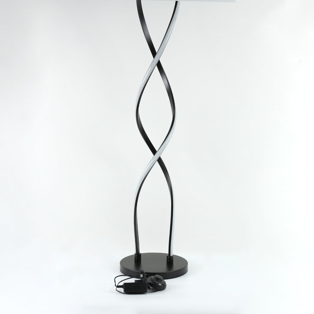 Margaret LED Modern Elegant Spiral Floor Lamp Reading Light - Black Fast shipping On sale