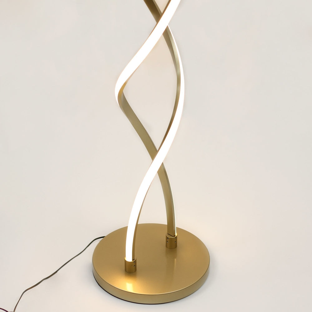 Margaret LED Modern Elegant Spiral Floor Lamp Reading Light - Gold Fast shipping On sale