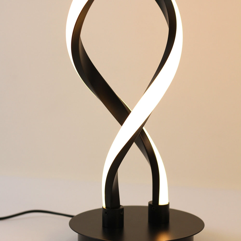 Margaret LED Modern Elegant Spiral Table Lamp Reading Light - Black Fast shipping On sale