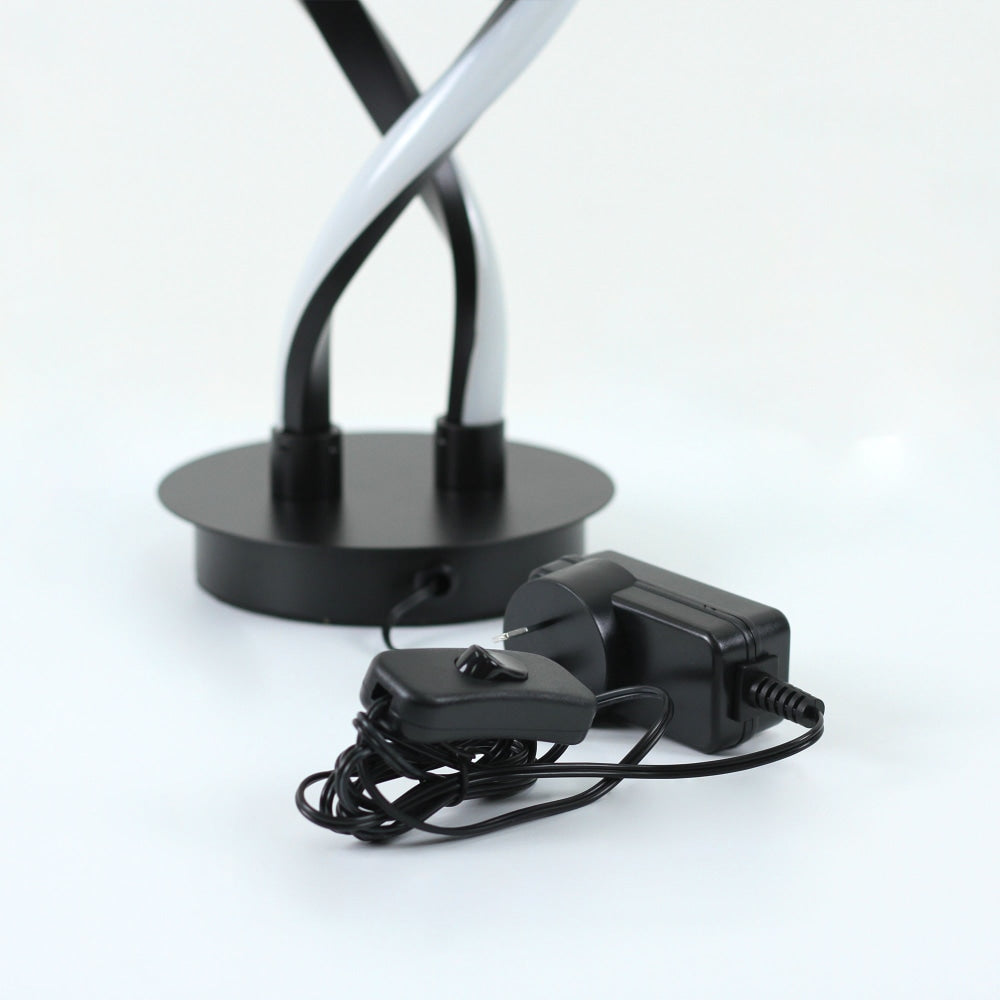 Margaret LED Modern Elegant Spiral Table Lamp Reading Light - Black Fast shipping On sale