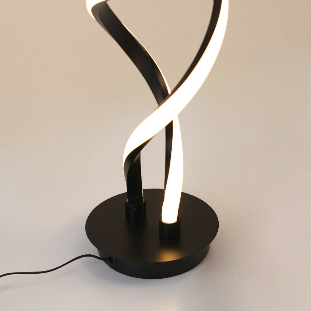 Margaret LED Modern Elegant Spiral Table Lamp Reading Light - Black Fast shipping On sale