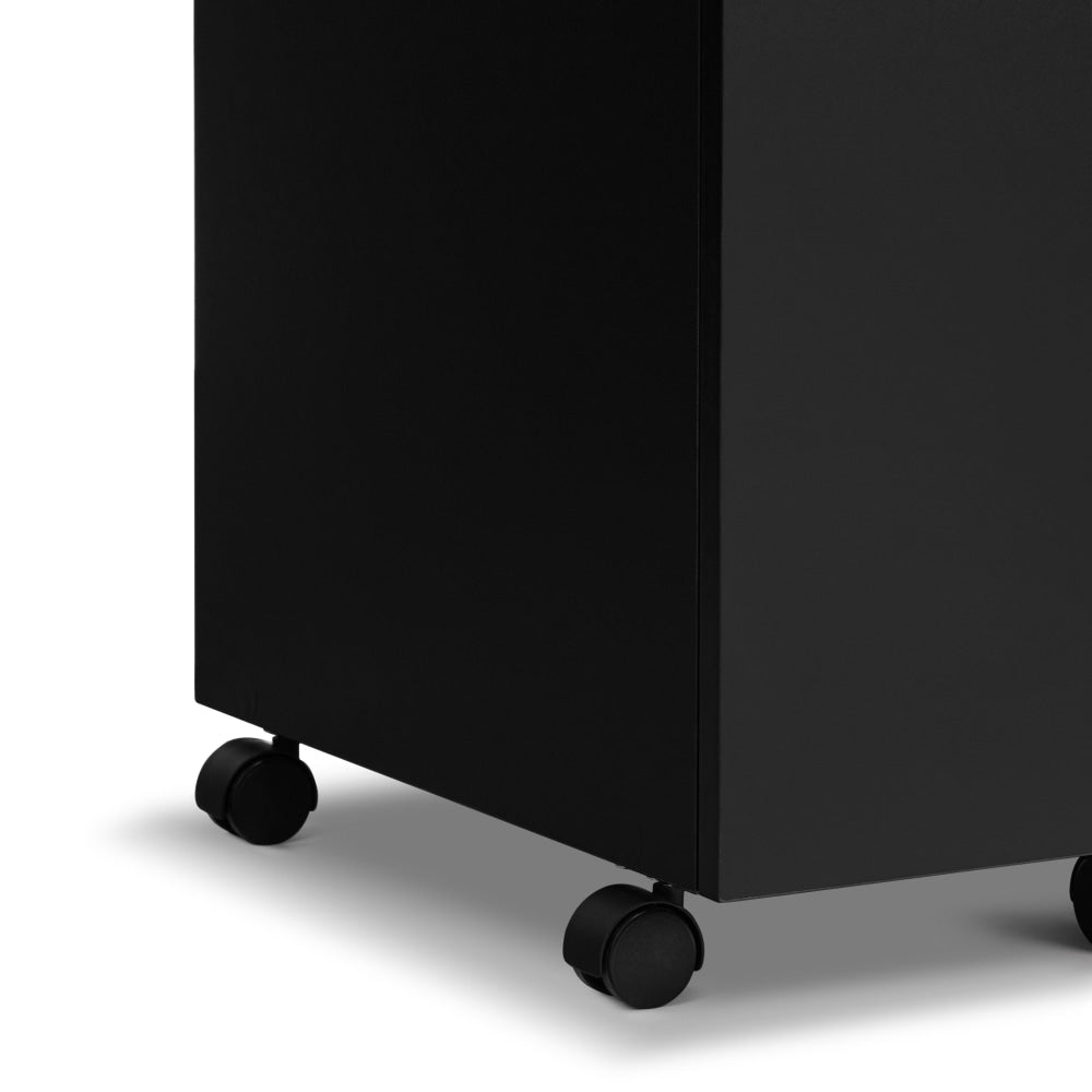 Marias Mobile Pedestal Filing Cabinet Storage W/ 3-Drawers - Black Fast shipping On sale