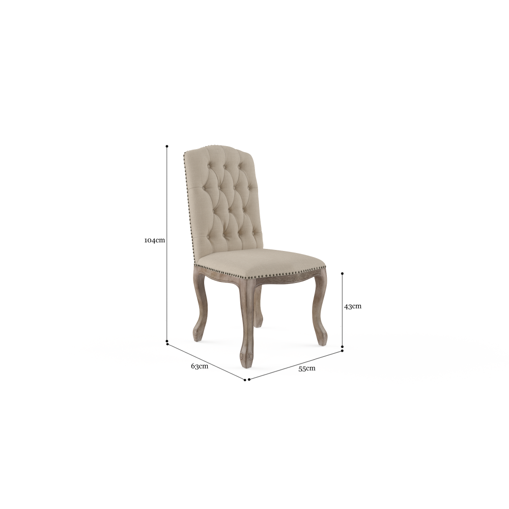 Marie Kitche Dining Chair French Beige Fast shipping On sale