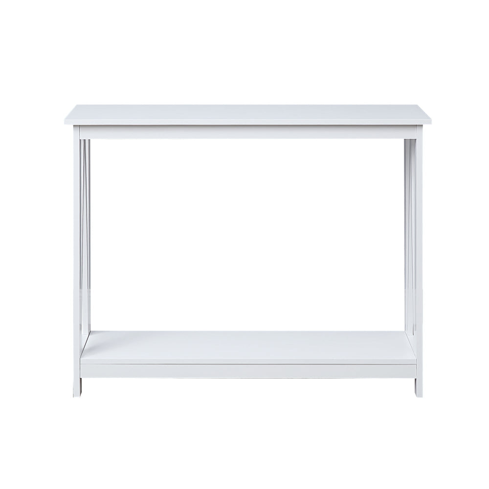 Marilda Wooden 2-Shelf Hallway Console Hall Table White Fast shipping On sale