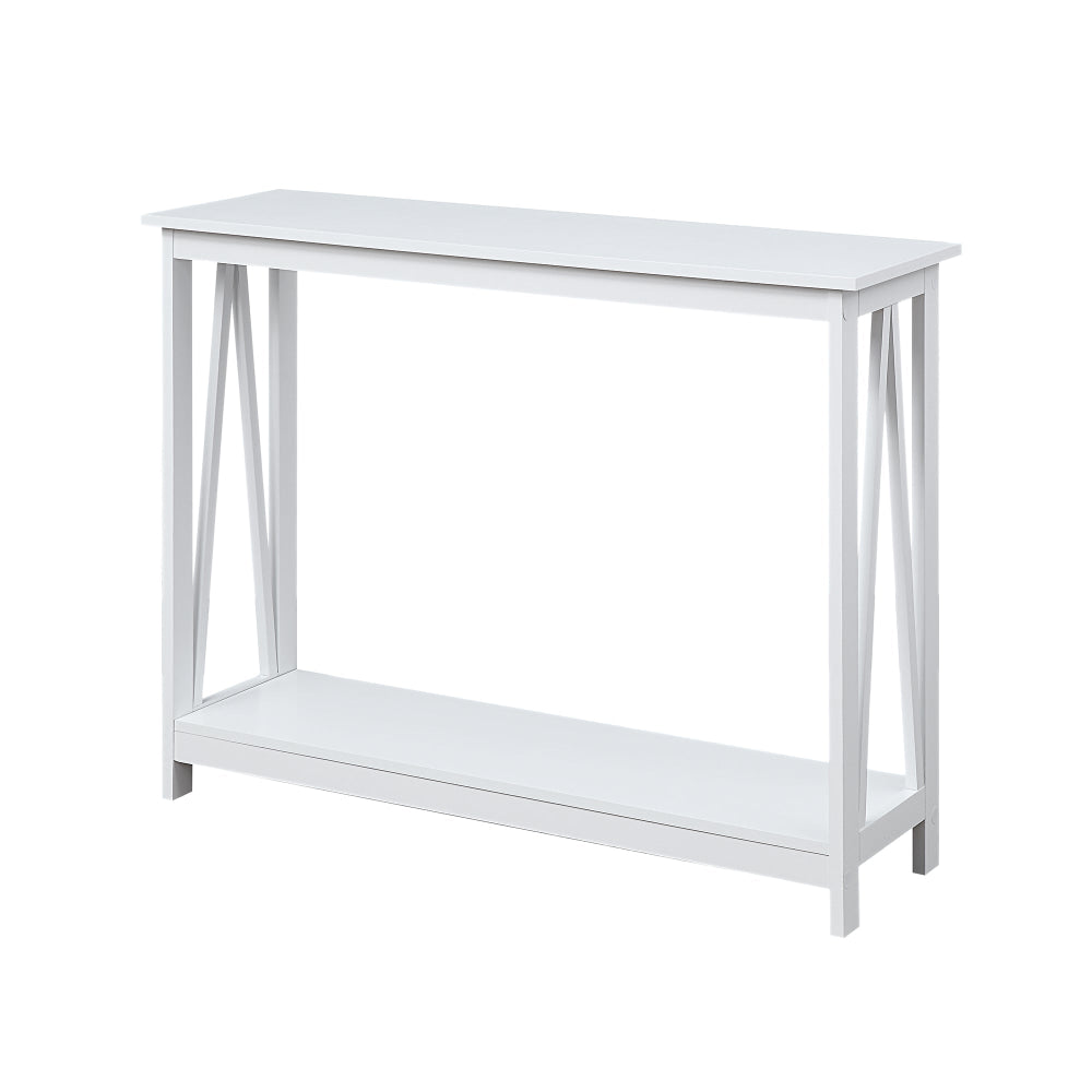 Marilda Wooden 2-Shelf Hallway Console Hall Table White Fast shipping On sale