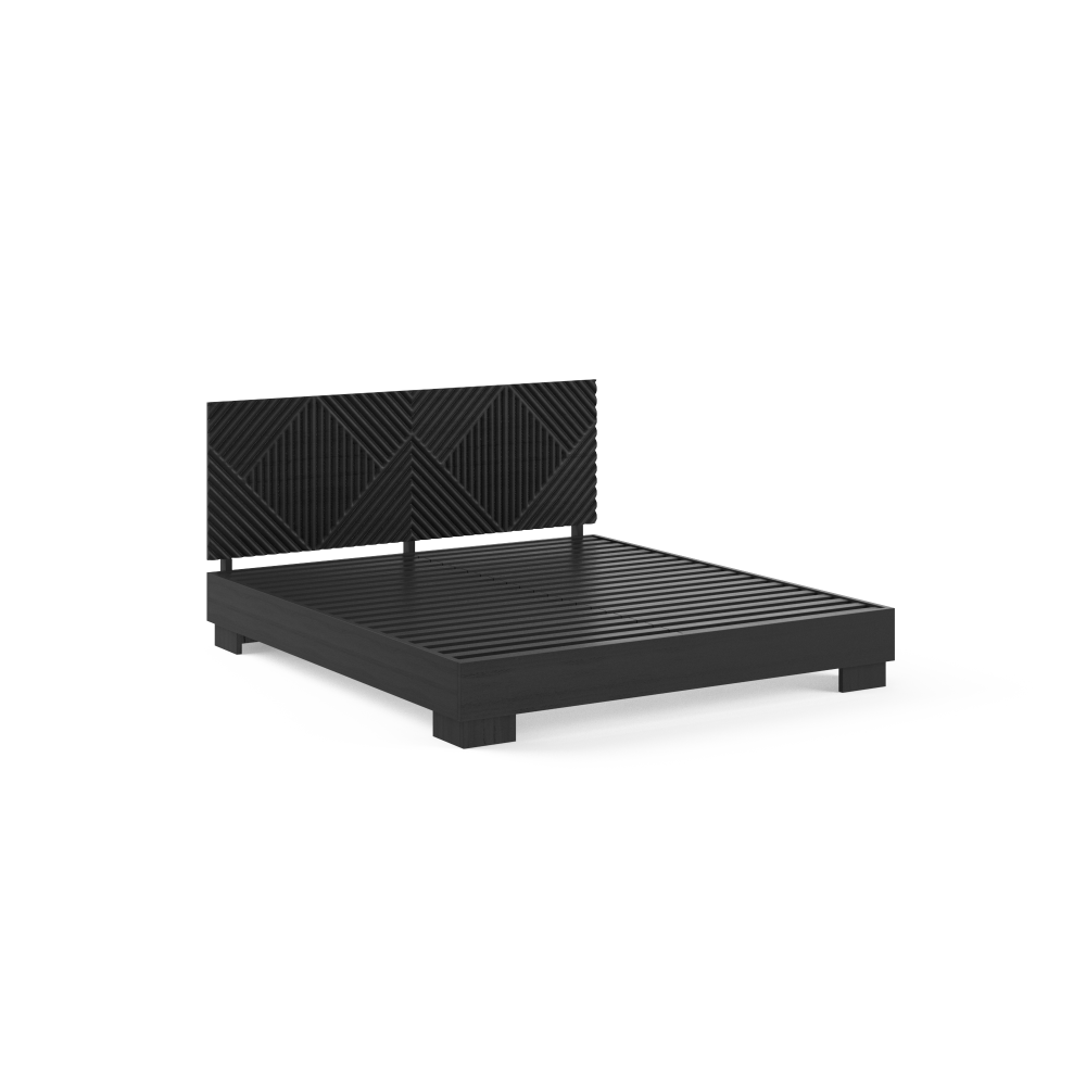 Marlon Bed Frame Black King Fast shipping On sale