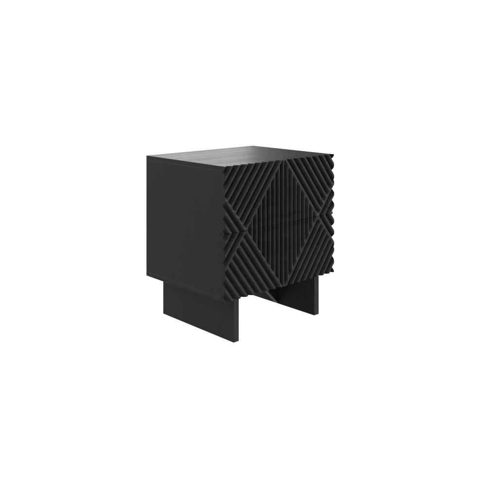 Marlon Nighstand Bedside Table Black Acacia Fast shipping On sale