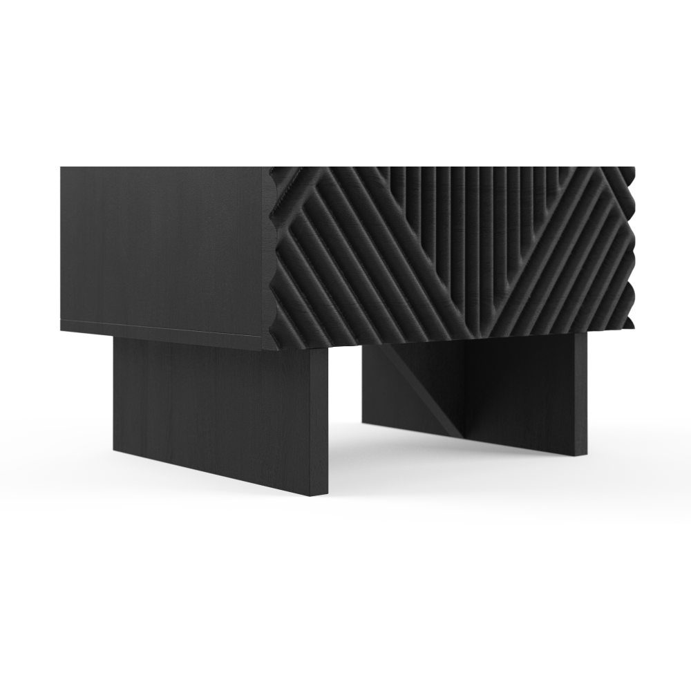 Marlon Nighstand Bedside Table Black Acacia Fast shipping On sale