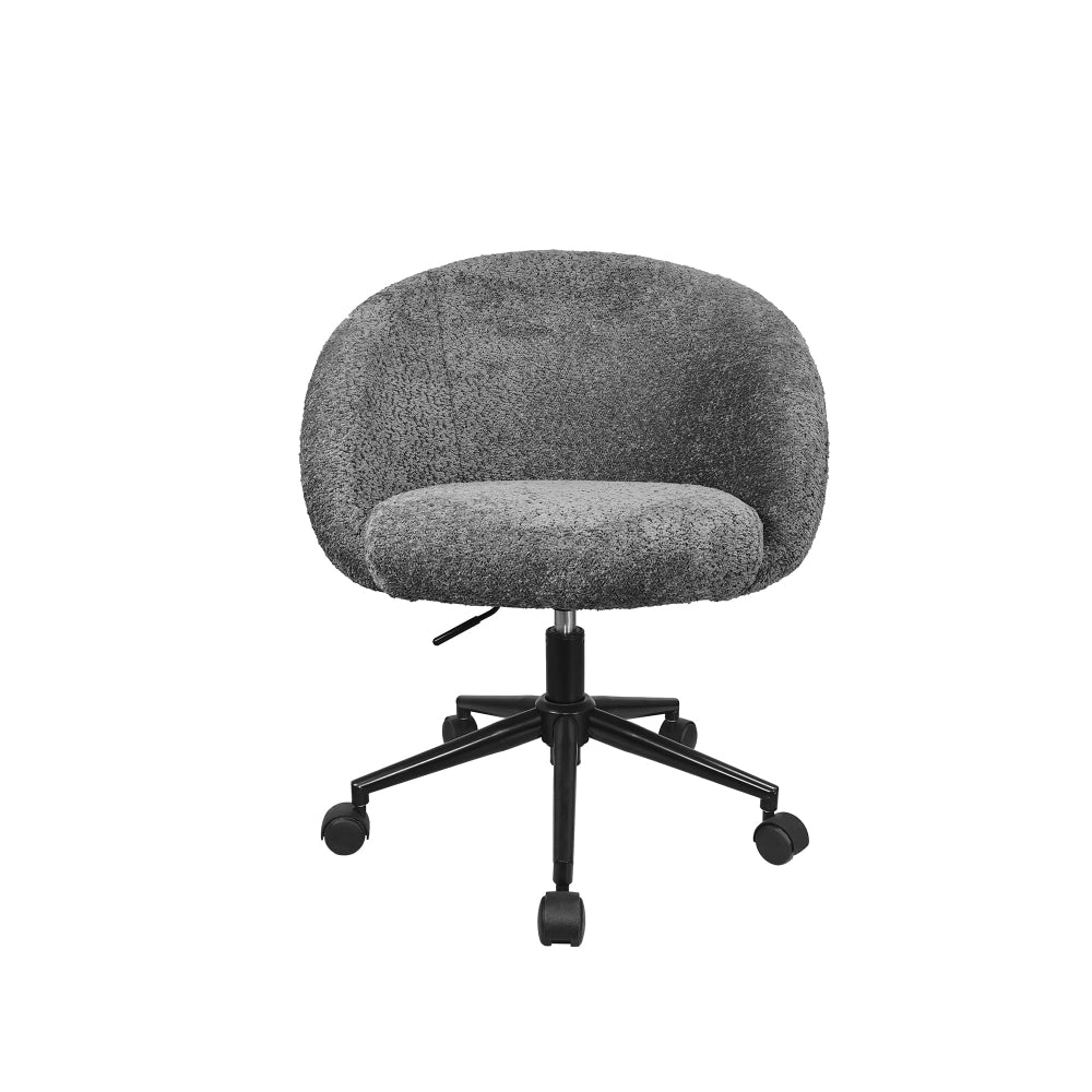 Marquin Boucle Fabric Computer Desk Task Office Working Chair Charcoal Fast shipping On sale