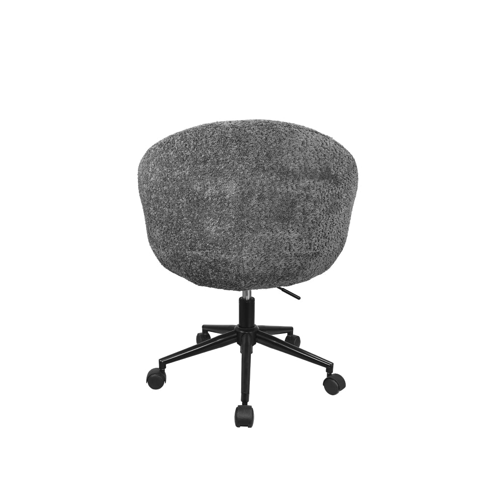 Marquin Boucle Fabric Computer Desk Task Office Working Chair Charcoal Fast shipping On sale