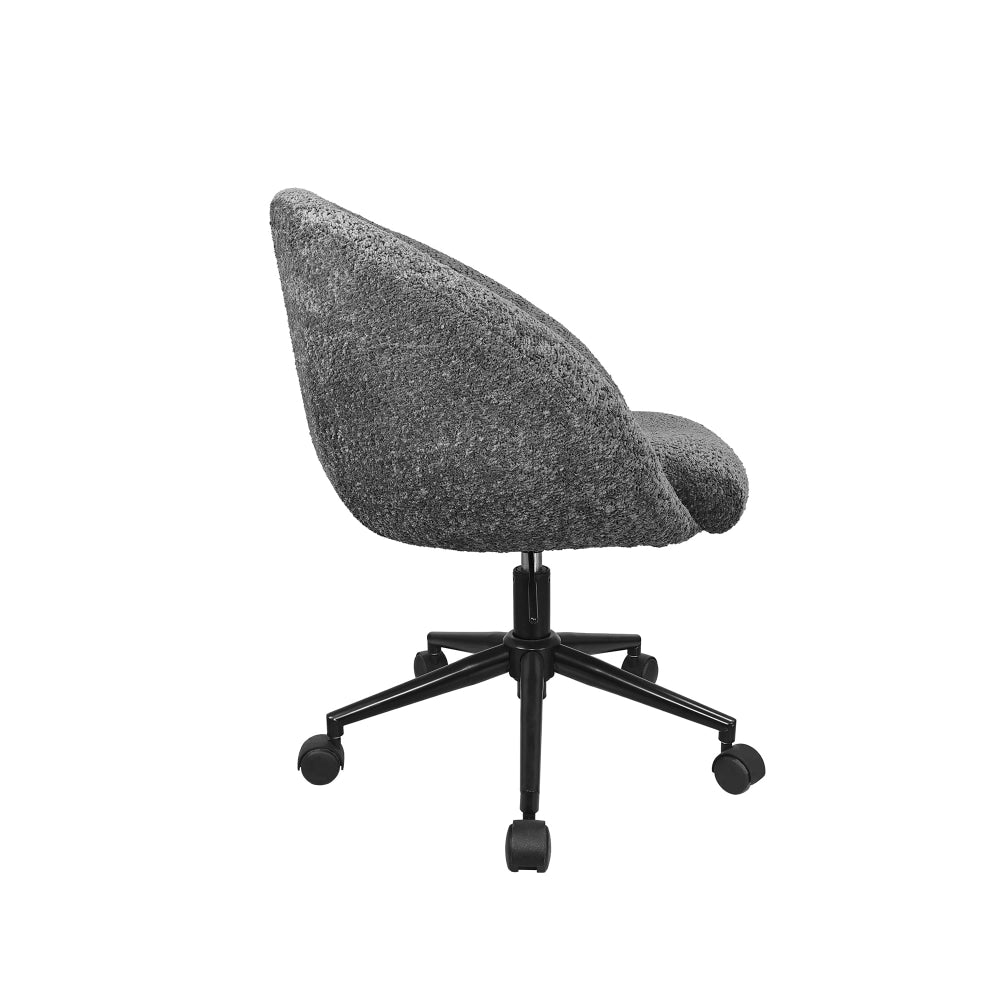 Marquin Boucle Fabric Computer Desk Task Office Working Chair Charcoal Fast shipping On sale