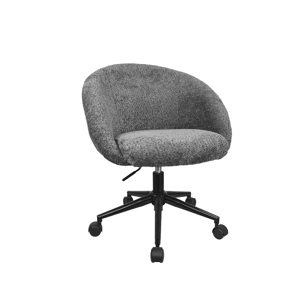 Marquin Boucle Fabric Computer Desk Task Office Working Chair Charcoal Fast shipping On sale