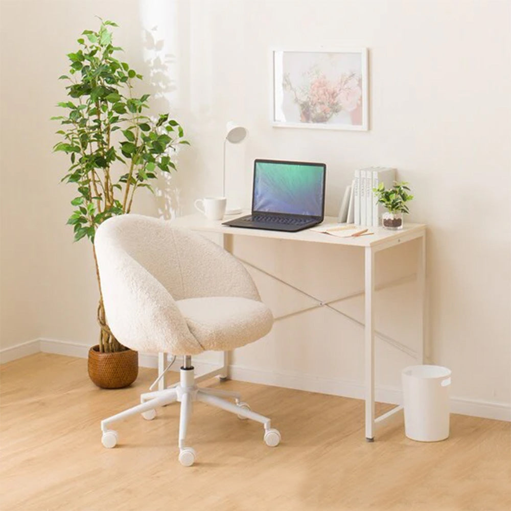 Marquin Boucle Fabric Computer Desk Task Office Working Chair White Fast shipping On sale