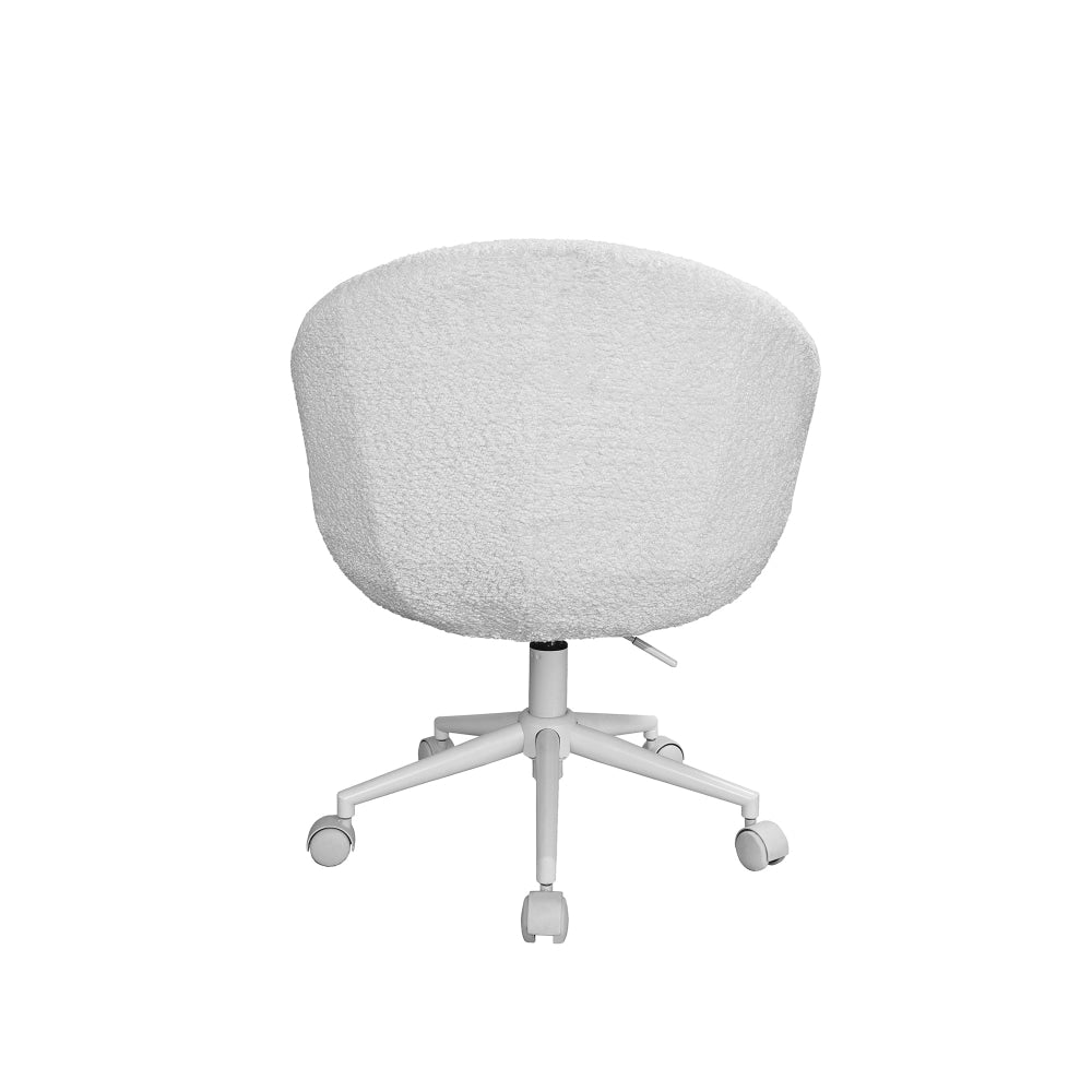 Marquin Boucle Fabric Computer Desk Task Office Working Chair White Fast shipping On sale