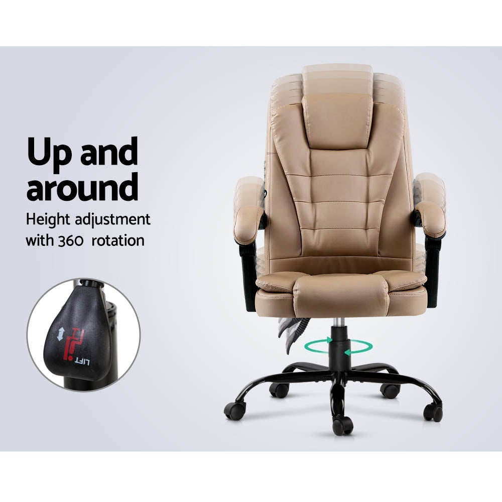 Massage Office Chair PU Leather Recliner Computer Gaming Chairs Espresso Fast shipping On sale