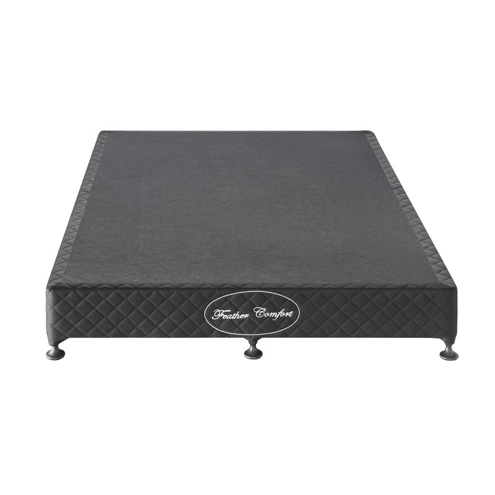 Mattress Base Ensemble Double Size Solid Wooden Slat in Black with Removable Cover Bed Frame Fast shipping On sale