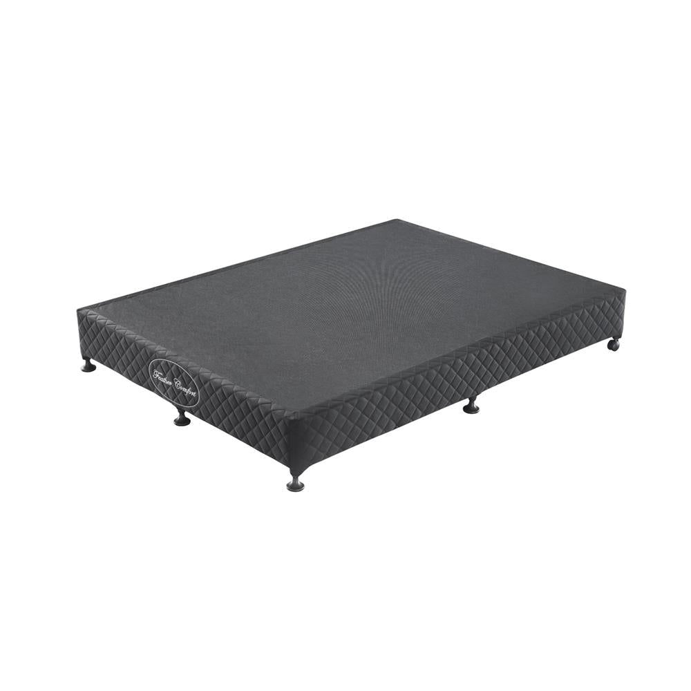 Mattress Base Ensemble Double Size Solid Wooden Slat in Black with Removable Cover Bed Frame Fast shipping On sale