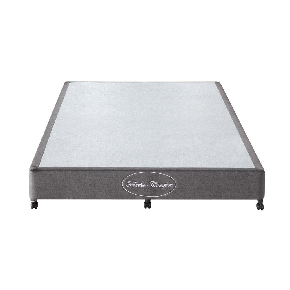 Mattress Base Ensemble Double Size Solid Wooden Slat in Chaorcoal with Removable Cover Bed Frame Fast shipping On sale