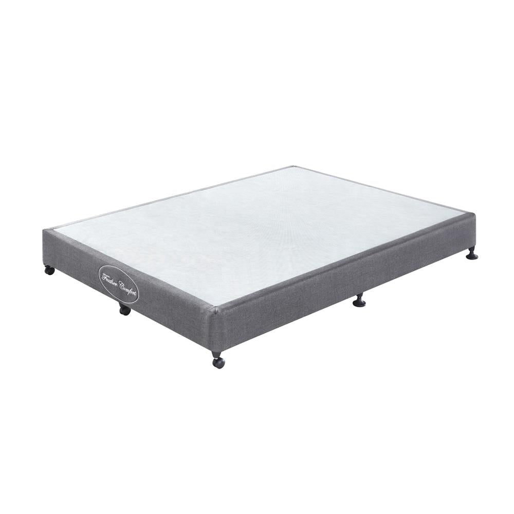 Mattress Base Ensemble Queen Size Solid Wooden Slat in Chaorcoal with Removable Cover Bed Frame Fast shipping On sale