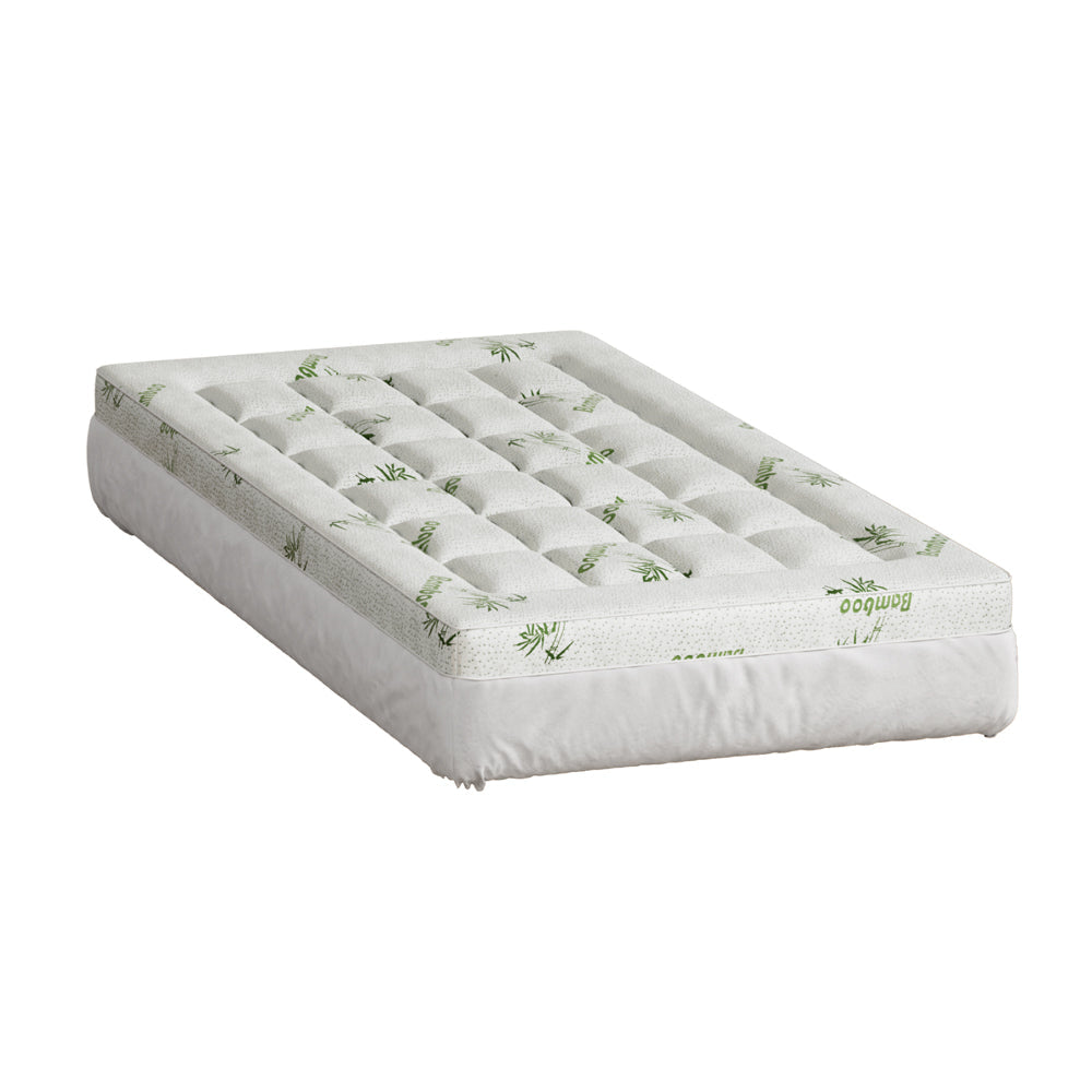 Mattress Topper Pillowtop Bamboo 7.5cm Single Fast shipping On sale