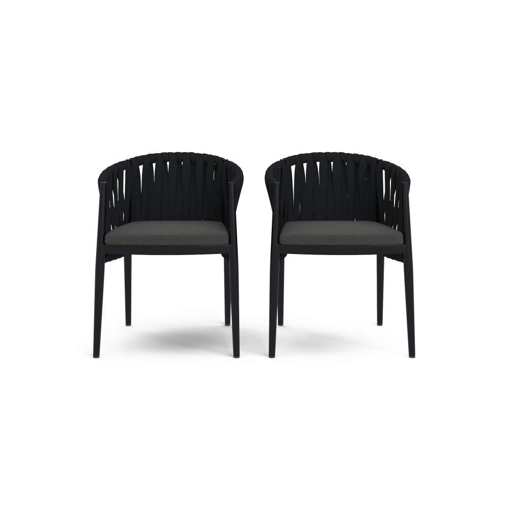 Maui Set of 2 Outdoor Dining Chairs Deep Flint Furniture Fast shipping On sale