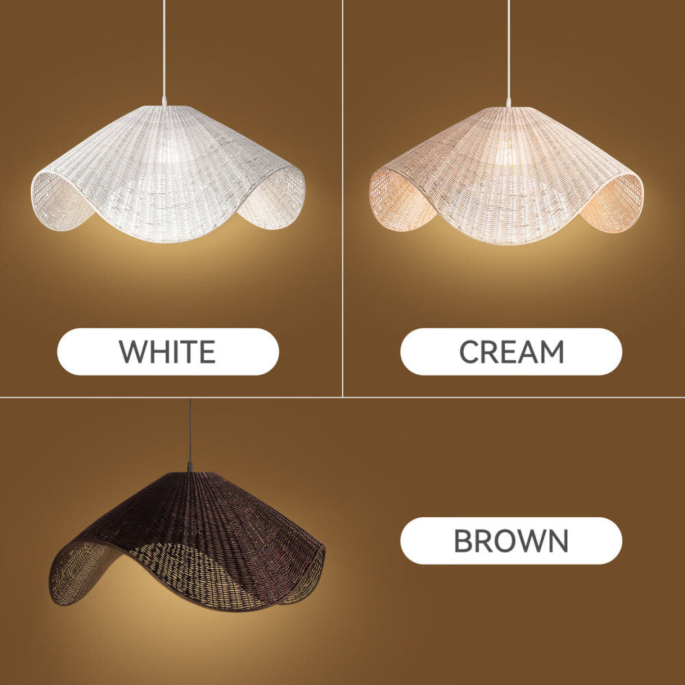 McLean Rattan Modern Elegant Pendant Lamp Ceiling Light - Brown Fast shipping On sale