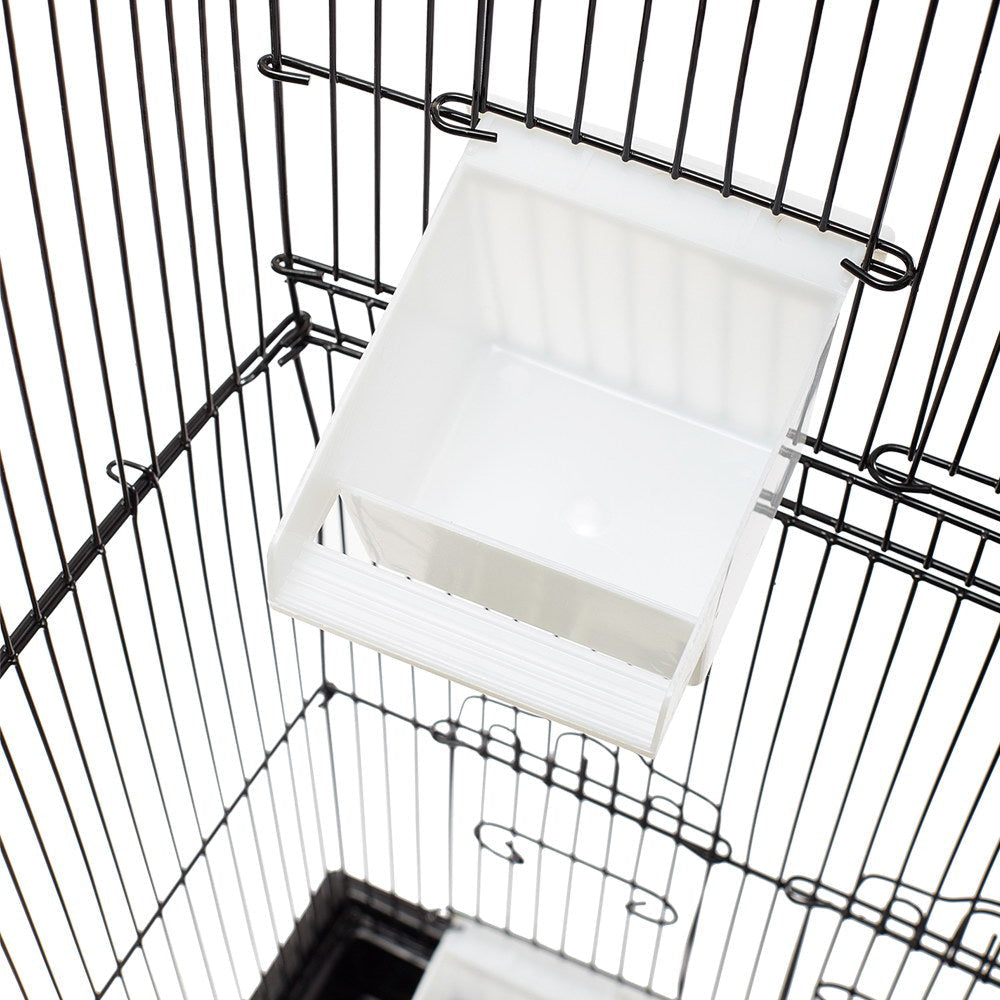 Medium Bird Cage with Perch - Black Fast shipping On sale