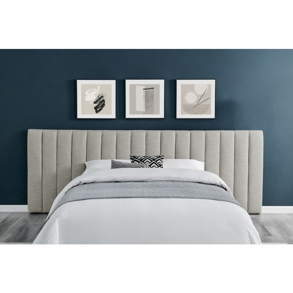 Megan Wide Bed Head Cloud Grey King Fast shipping On sale