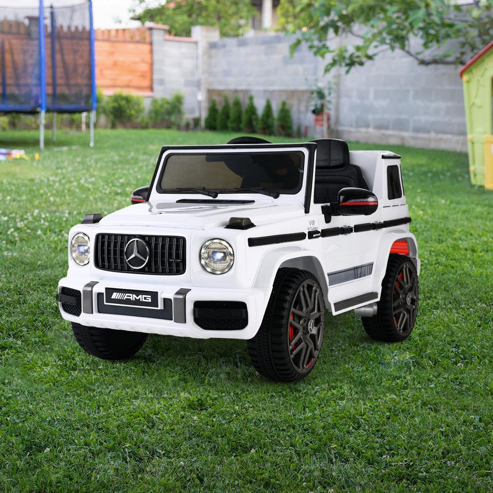 Mercedes - Benz Kids Ride On Car Electric AMG G63 Licensed Remote Cars 12V White Fast shipping sale