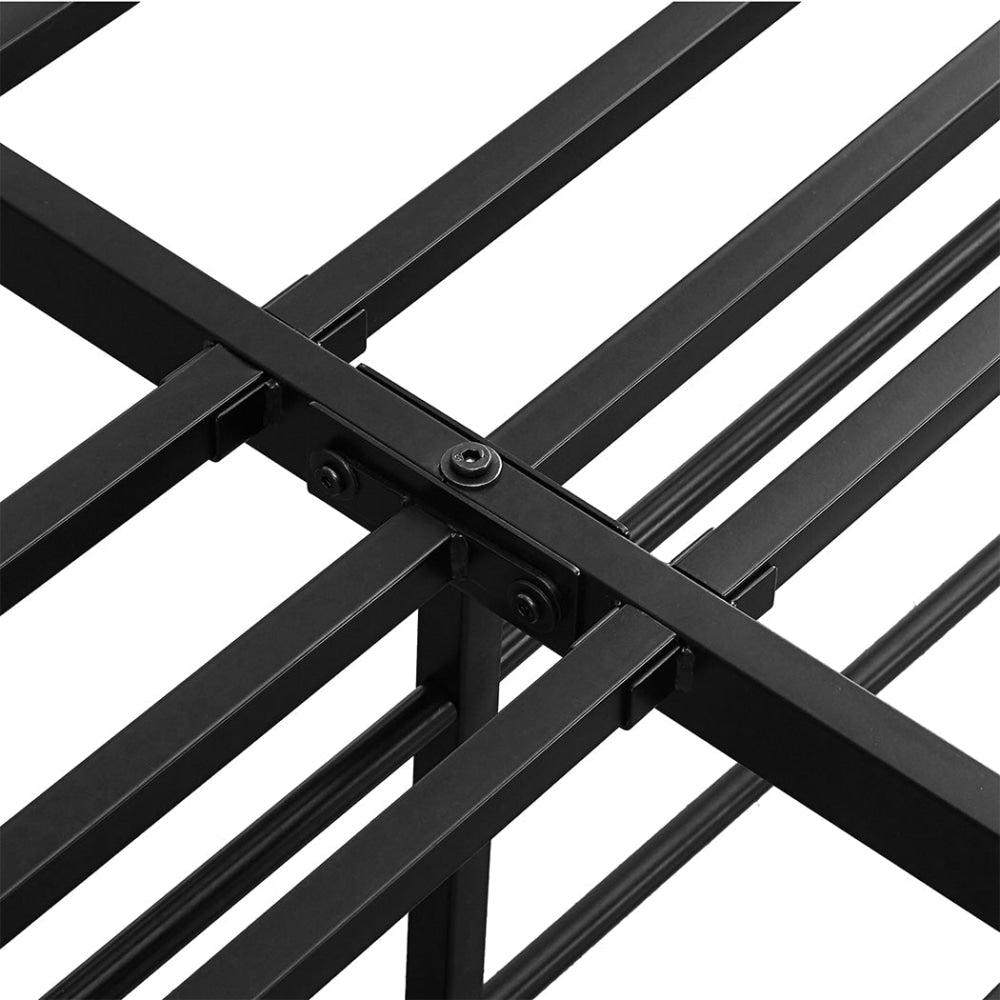 Metal Bed Frame Heavy Duty Platform With Storage Space And Center Support - Black (300 kg) Fast shipping On sale
