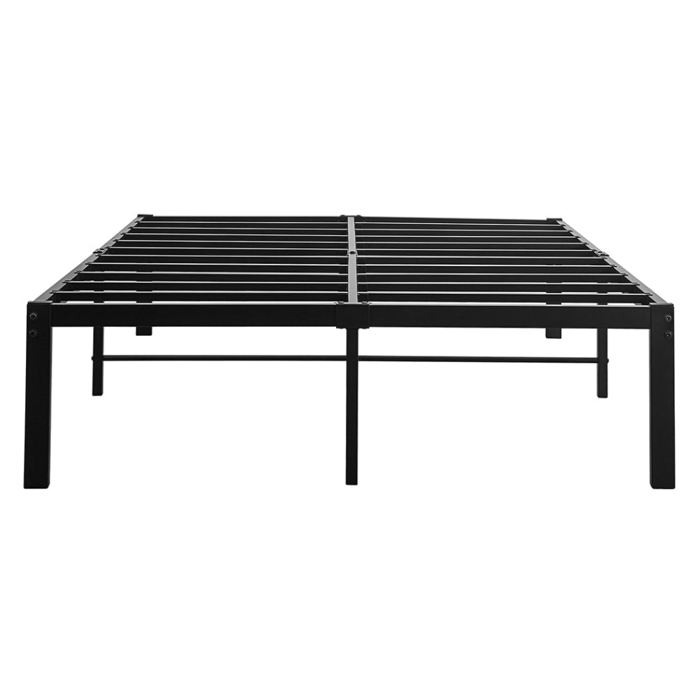 Metal Bed Frame Heavy Duty Platform With Storage Space And Center Support - Black (300 kg) Fast shipping On sale